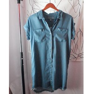 Thread+Supply Denim Jean Raw-hem Dress.